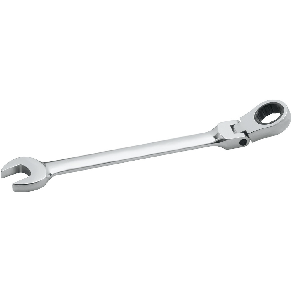 Ratcheting combination spanner 17mm articulated head