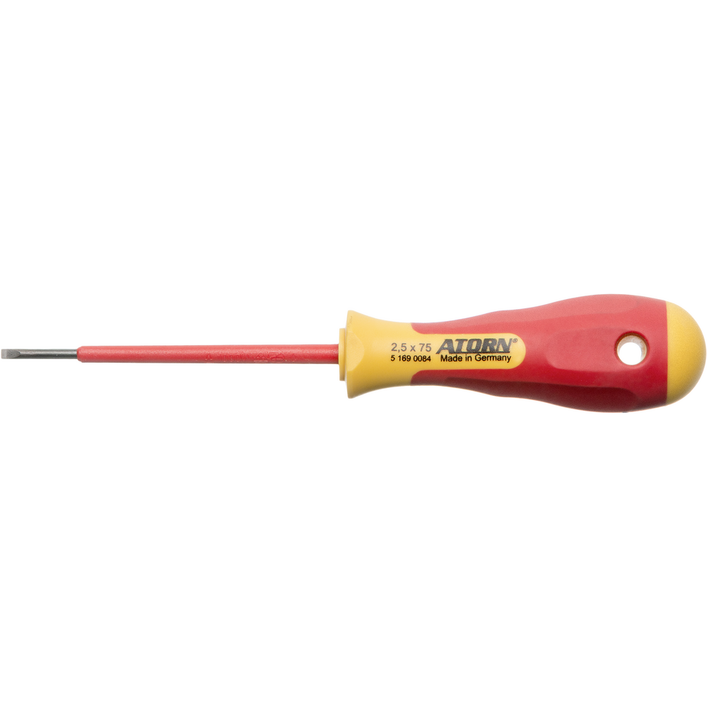 VDE screwdriver DIN7437 flat head 2,5x75mm