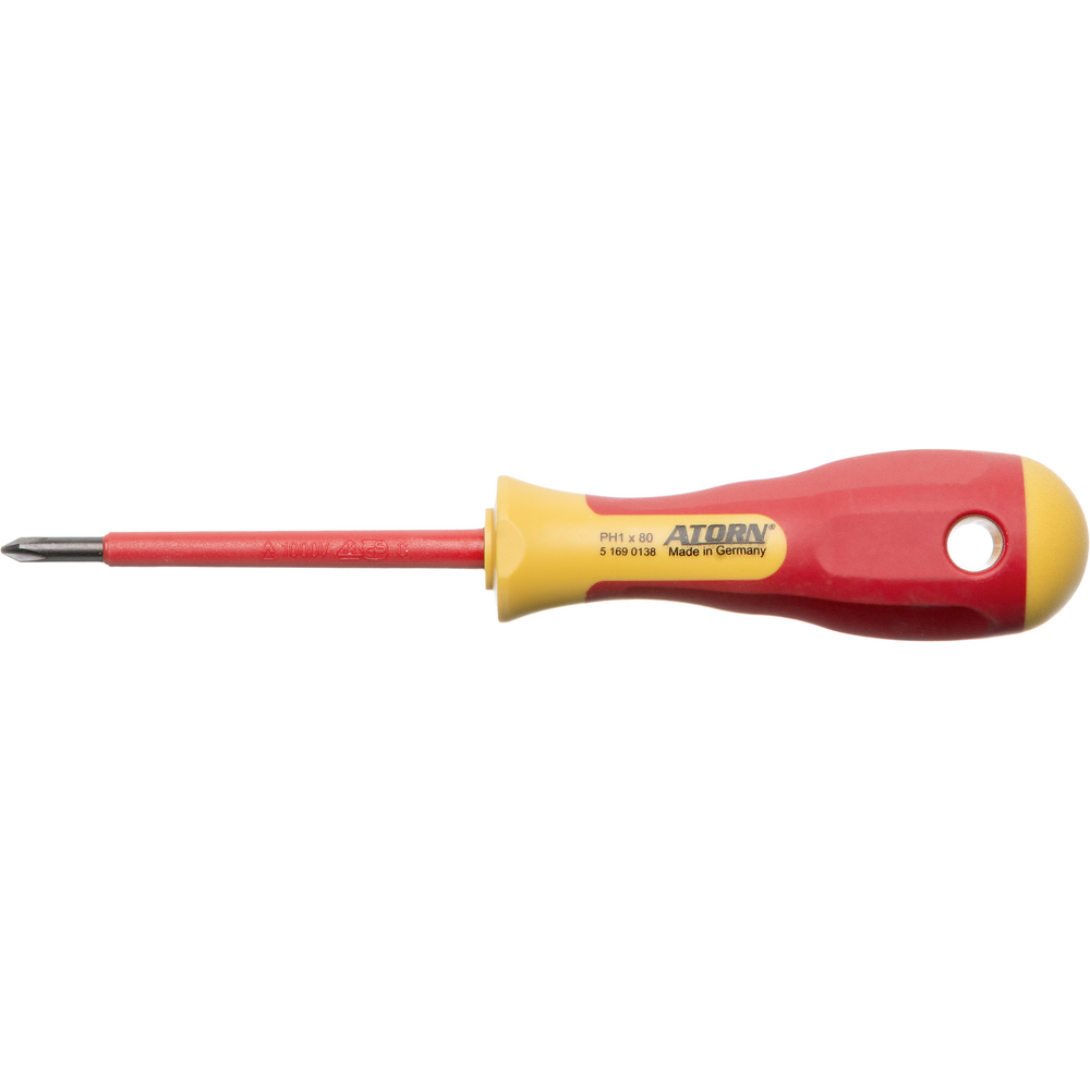 VDE screwdriver DIN7438 PH1 L=80mm