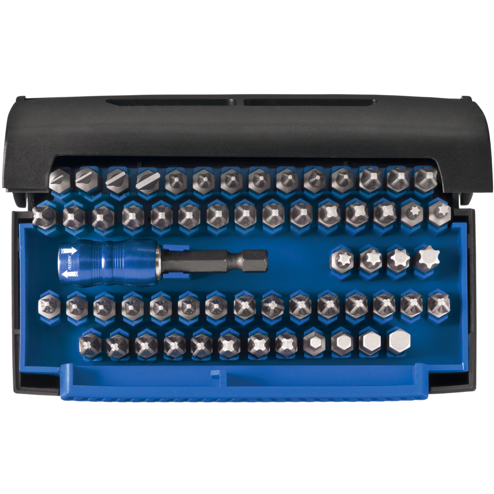 Bit box, 61-pc. universal with bit holder
