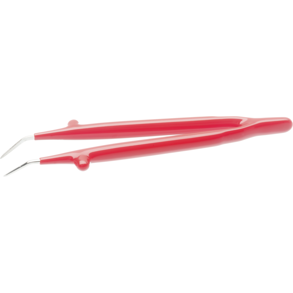 insulated tweezers 155 mm, curved