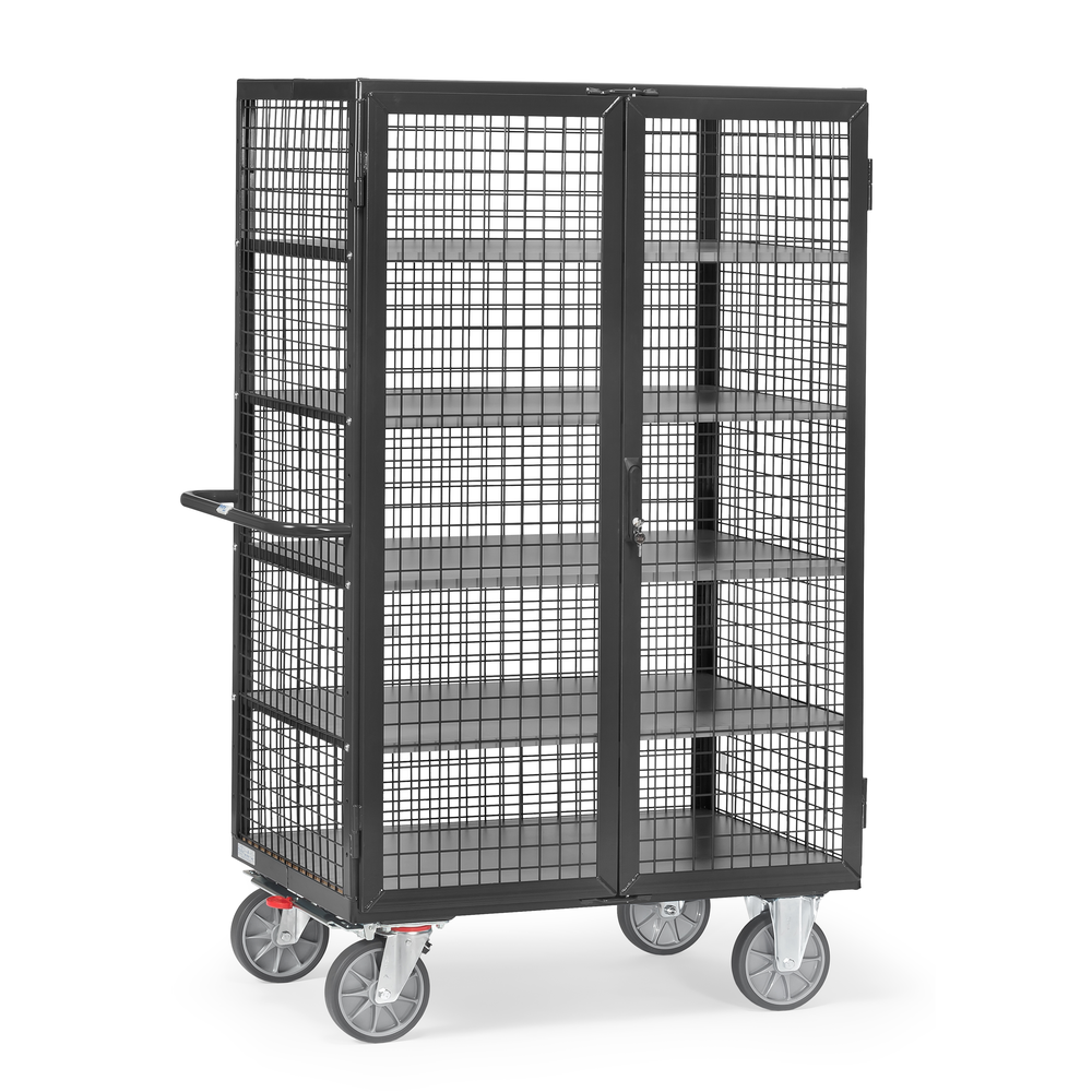 Box trolley with mesh panels, 1170x745x1792, RAL7016