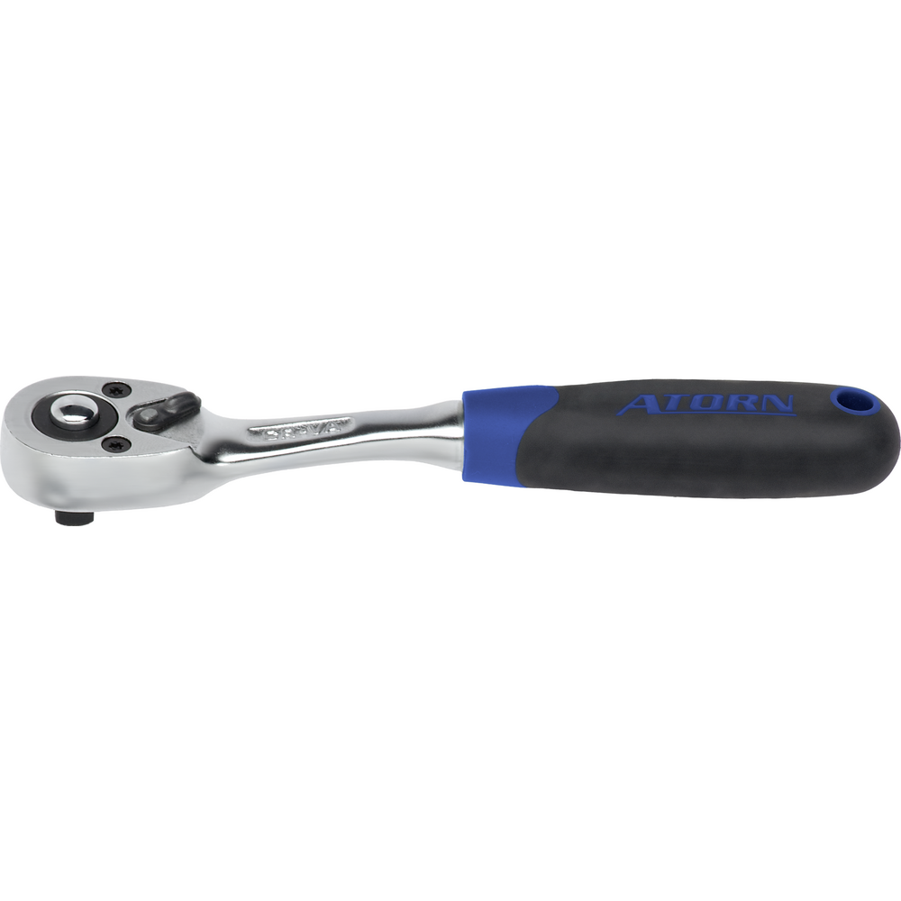 Lever-reversible ratchet 3/8", with injection-moulded handle