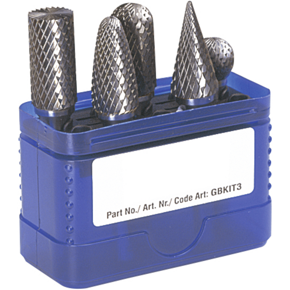 Carbide rotary cutters sim. to DIN8033 5-pcs. toothing 6 shank 6mm