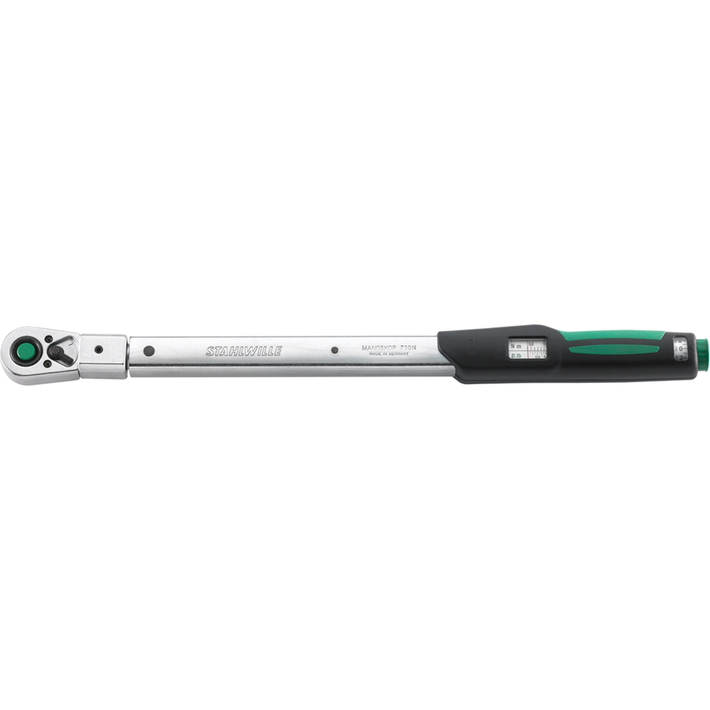 Torque wrench MANOSKOP® 730NR 10-50Nm, integral QuickRelease ratchet 3/8"