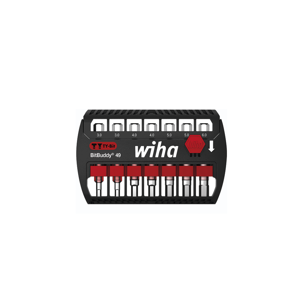 Bit set BitBuddy 49. TY; hexagonal; 7-pcs.; 1/4 inch