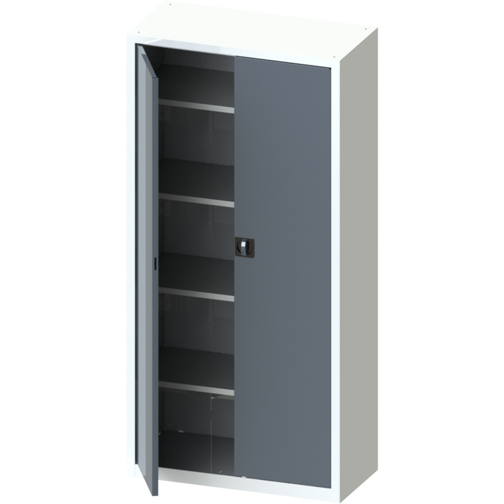 Flügeltürenschrank H x B x T 1950 x 950 x 450 mm RAL 7035/7016