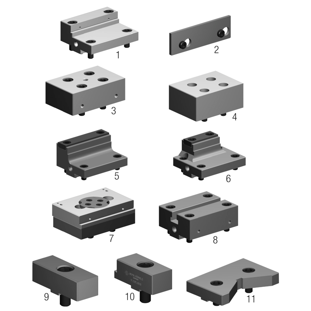 Stepped indexable jaw, fixed, for KNC 100