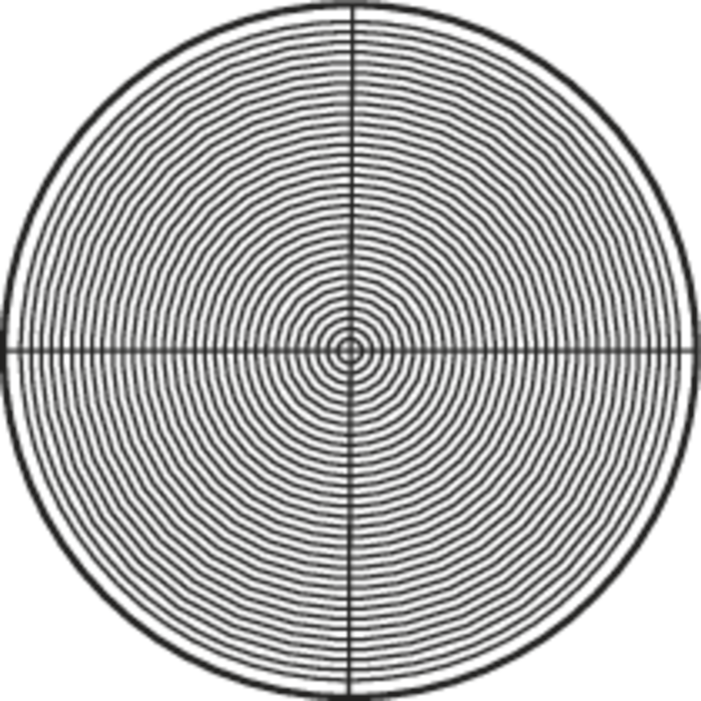Graticule (circle, 0.05 - 4,00mm) for measuring microscopes TM-500