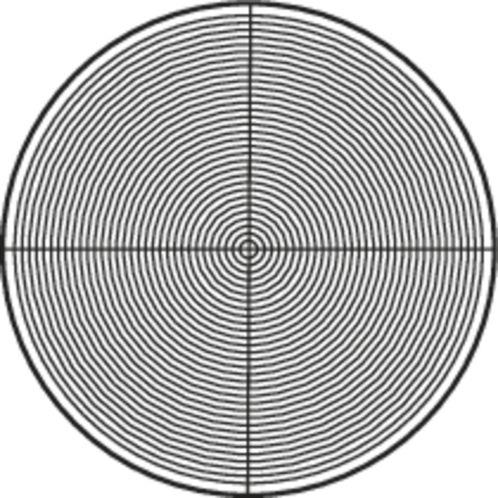 Graticule (circle, 0.05 - 4,00mm) for measuring microscopes TM-500