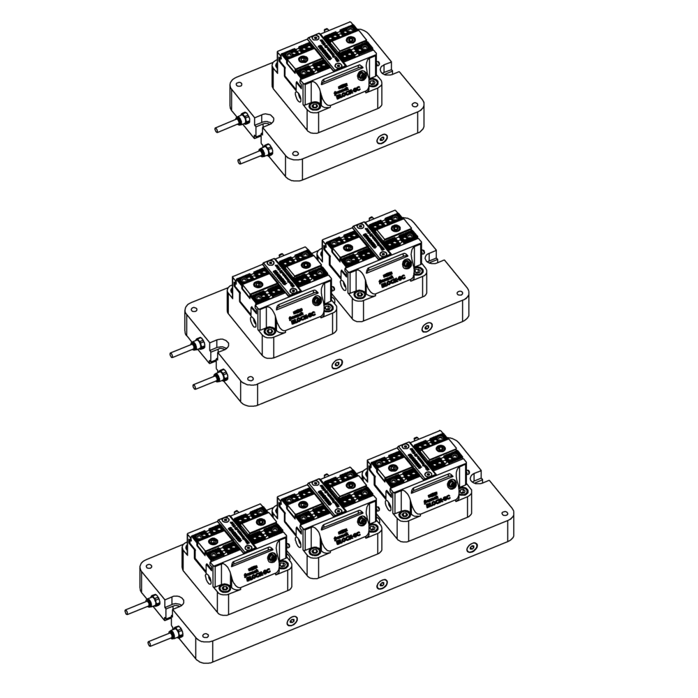 Grundplatte für 2 BLOCK-SC BB100 hydr.