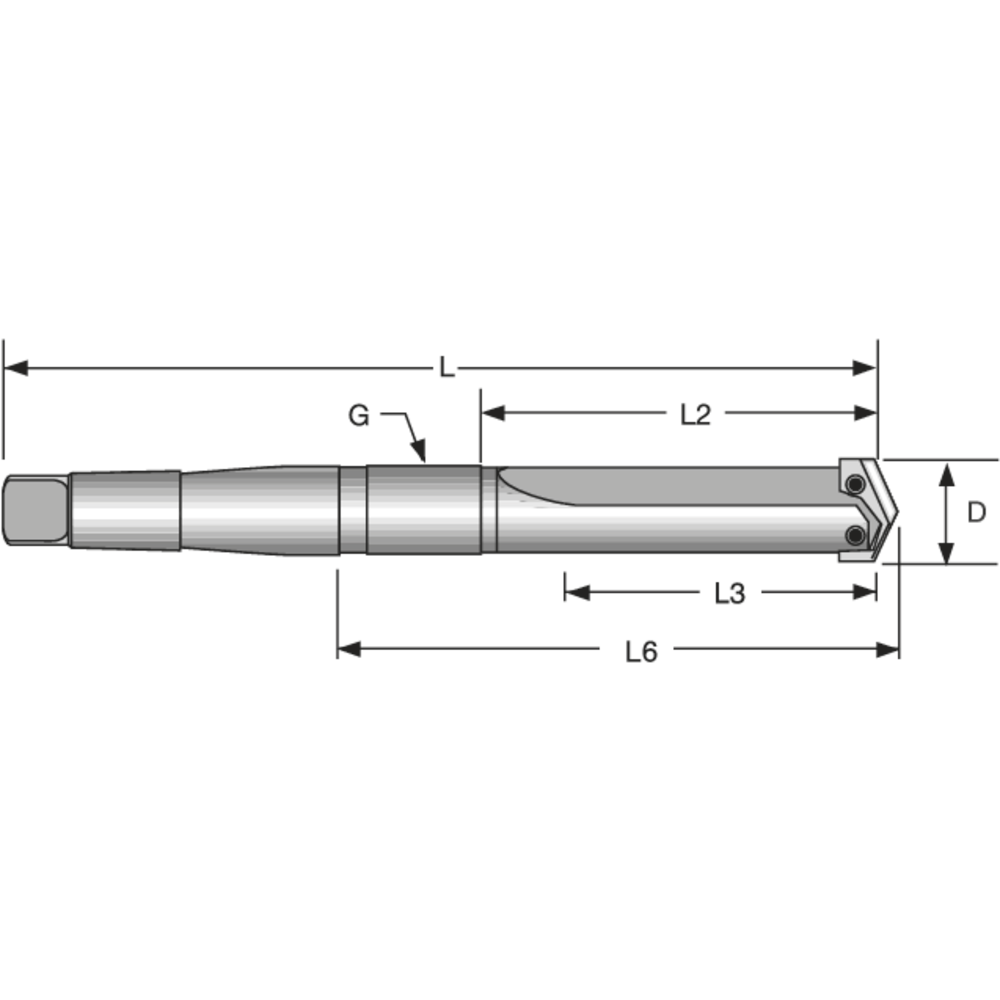 Holder 7/8 MK5 shank straight-fluted short (87,76-114,48mm)