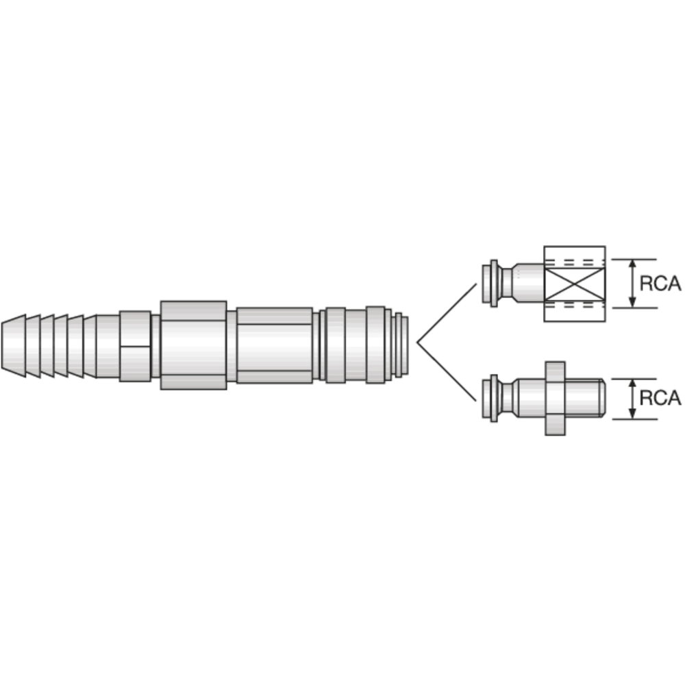 Quick coupling 322T-2SRM 1/8'' x 9 mm