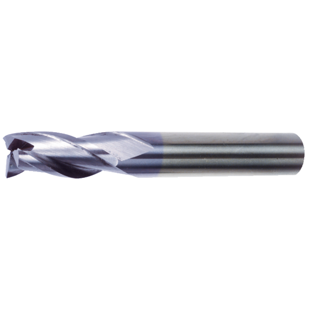 Solid carbide end milling cutter 30° 2mm Z=3 long, HA, TiAlN
