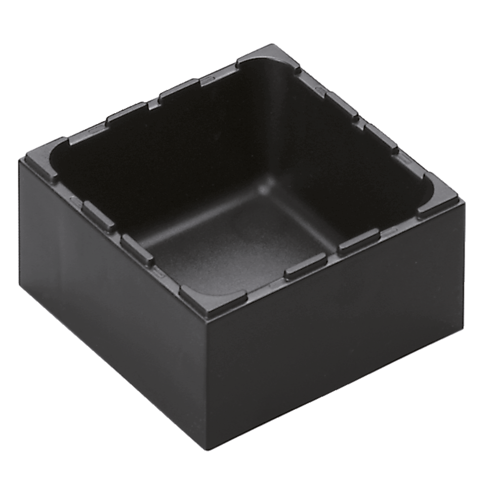 System box AQ-0105 96x 96x48mm (1 section 85x85x42mm) black