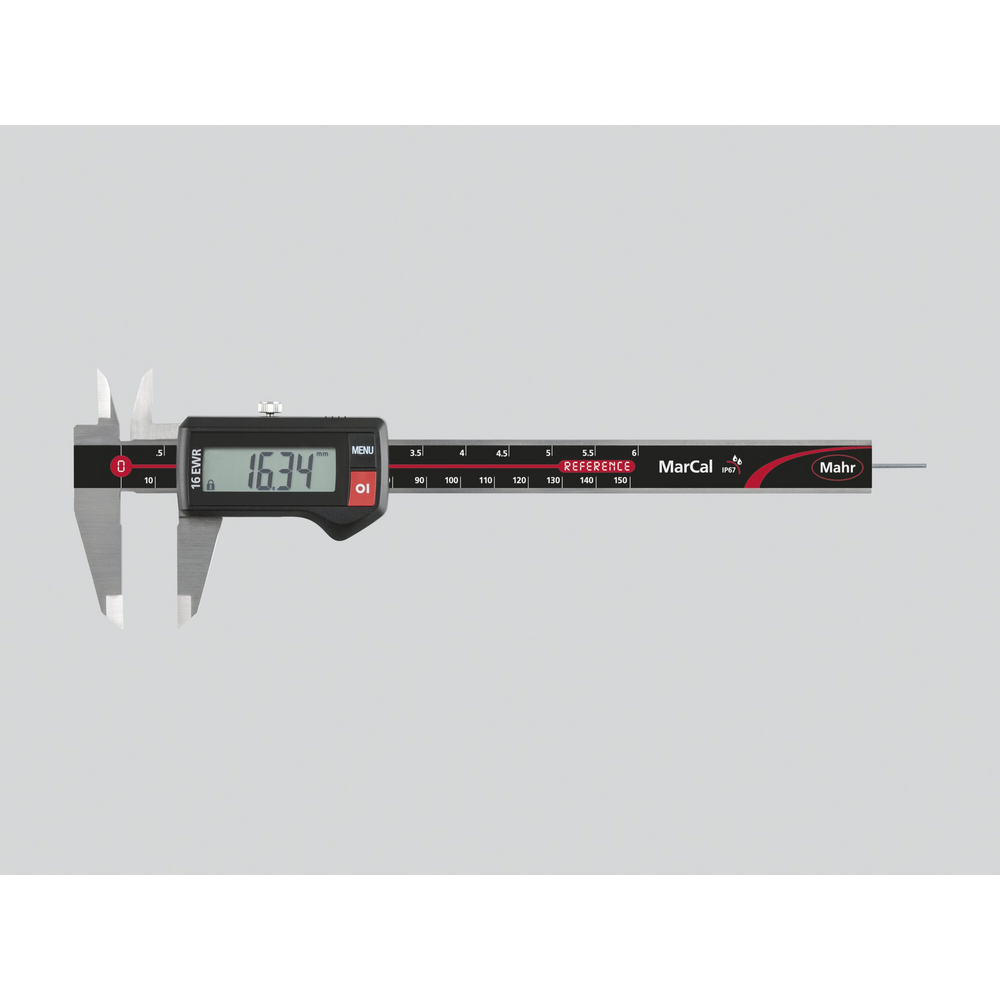 16 EWR Digitaler Messschieber 150 mm IP67, rundes Tiefenmaß