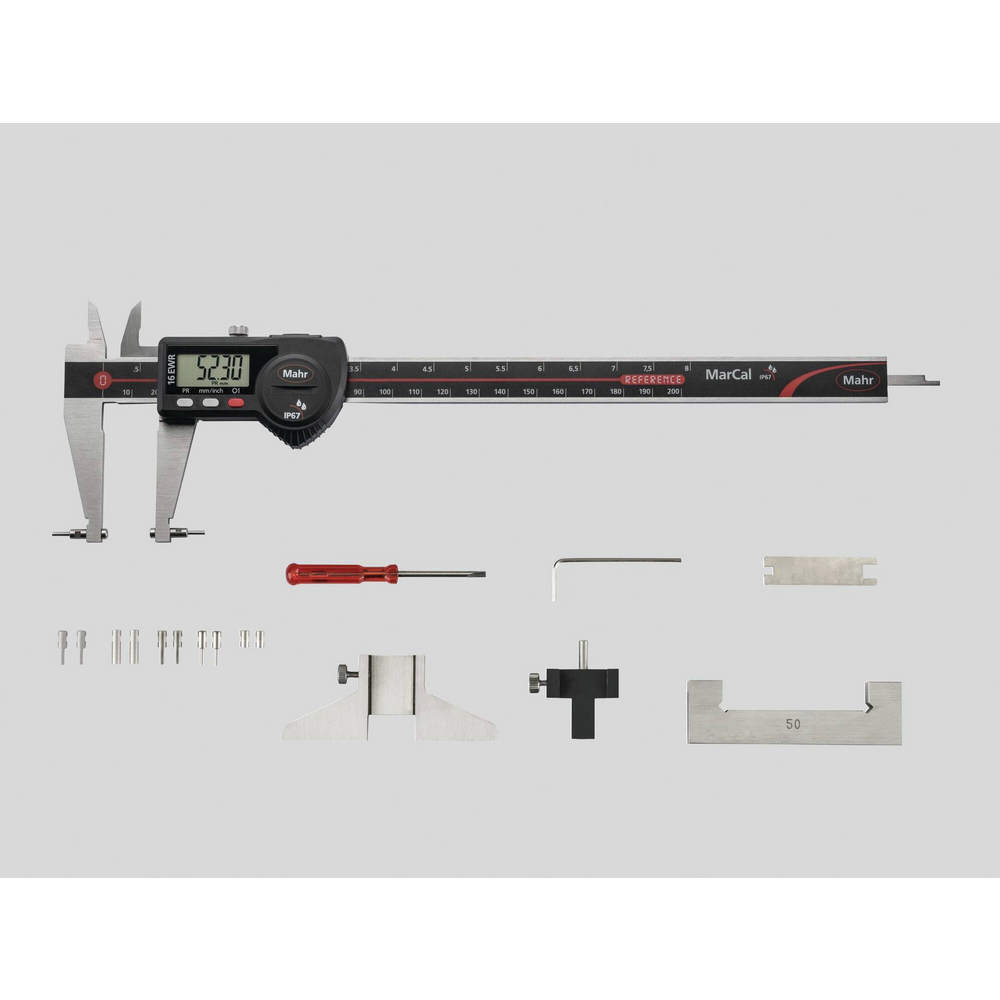 16 EWR-V Digitaler Messschieber 200 mm inkl. Zubehör m.DA