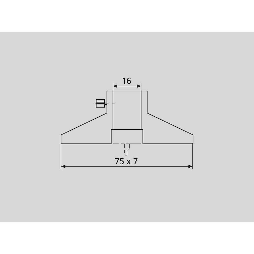 16 Em Tiefenmessbrücke 75 mm für Messschieber m. 16mm Schienebreite