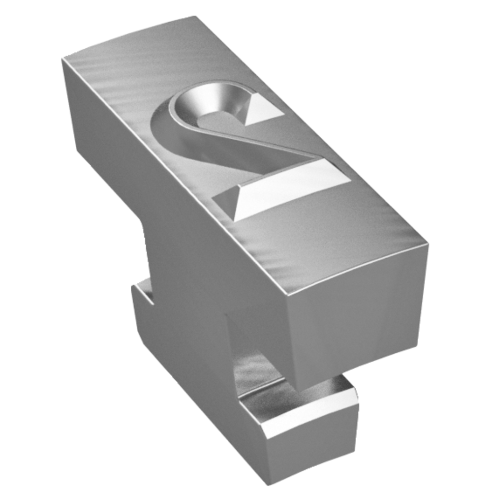 Lettering segment 50x8 mm letter B, typeface height: 3