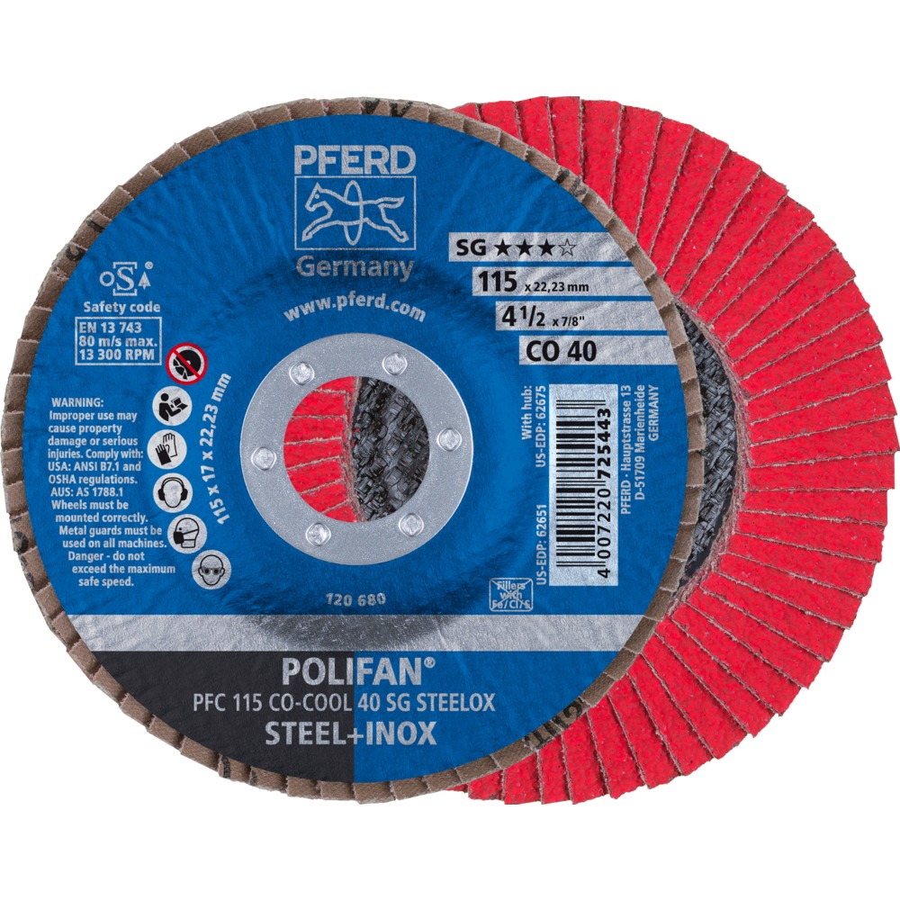 Serrated washer POLIFAN PFC 115 CO 40 SGP-COOL
