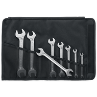 Doppel-Maulschlüssel-Satz 'Motor' 8 tlg. 6x7mm - 20x22mm + Rolltasche