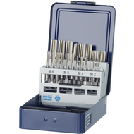 Hand tap HSS DIN352 set M3-M12, blind/through-hole 21-pcs.