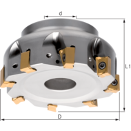 Shoulder milling cutter 4-15-POWER 50x22mm, D1=22mm, for 5 II LN.X151008