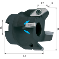 Shell-type milling cutter 42x55x16mm for 3 inserts VCGT 220530--ALM