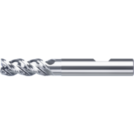 Alu. end milling cutter SC 3mm L2=16mm Z=3 short, HB, ed. chamfer, pol. MF