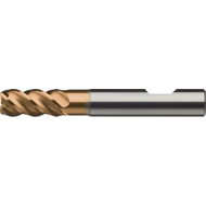 SC Al end milling cutter 3mm L2=10mm Z=4 short HB edge prot. cham. ZrCN Ultra-N