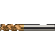 Solid carbide aluminium torus cutter 5x0,5mm, L2=18mm Z=3 HB, ZrCN Ultra-N