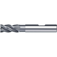 Solid carbide end milling cutter 35°/38°, UT, 4mm, clear. Z=4 HB, Ultra-MS