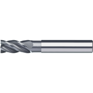 Solid carbide end milling cutter 35°/38°, UT, 4mm, clear. Z=4 HA, Ultra-MS