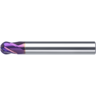 Solid carbide radius milling cutter 30° 1mm, Z=4 short, RockTec PRO