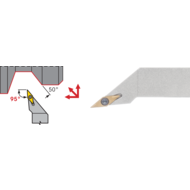 Clamp mount. SVLC-L 0808 D07, setting angle 95°, for turning inserts VC.T0702..