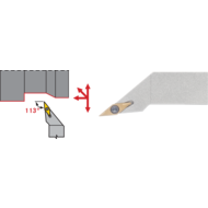 Clamp mount. SVXC-R 0808 D07, setting angle 113°, for turning inserts VC.T0702..