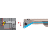 Boring bar A0810H SDQC-L-07 setting angle 107.5°, for DC.. 0702..