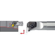 Boring bar S25T CKUN-L-16 setting angle 93°, for turning inserts KNUX1604..