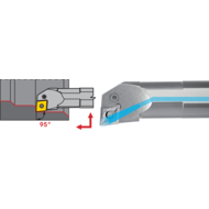 Boring bar A25R PCLN-L-12 setting angle 95°, for turning inserts CNM.1204.., IC