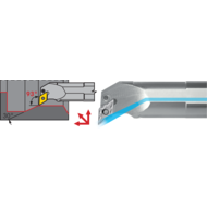 Boring bar A25R PDUN-R-11 setting angle 93°, for turning inserts DNM.1104.., IC