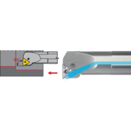 Boring bar S25T PTFN-R-16 setting angle 90°, for turning inserts TNM.1604..