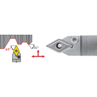 Tool holder PDNN-N 2020 K15, setting angle 63°, for turning inserts DNM.1506..