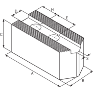 Top jaws, soft, 1,5x60° C15, 30x50x72mm N=12 (3)