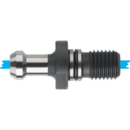Pull stud MAS BT30 45°, with bore