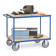 Table trolley 850x500mm, 2 shelves, load capacity 400kg