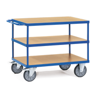 Table trolley 850x500mm 3 shelves, load capacity 400kg