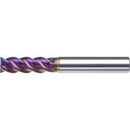 Schaftfräser VHM HPC, lang, KR, ø 4x16x21x62mm R0,1 Z4 HA RockTec PRO
