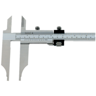 Workshop calliper gauge 300mm (1/128"x0,05mm) w. blade tips, fine adjustment