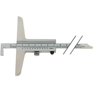 Depth gauge 150mm (0,05mm) with hook, base length 100mm