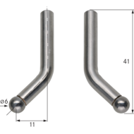 Offset measuring inserts with rounded sensor surfaces